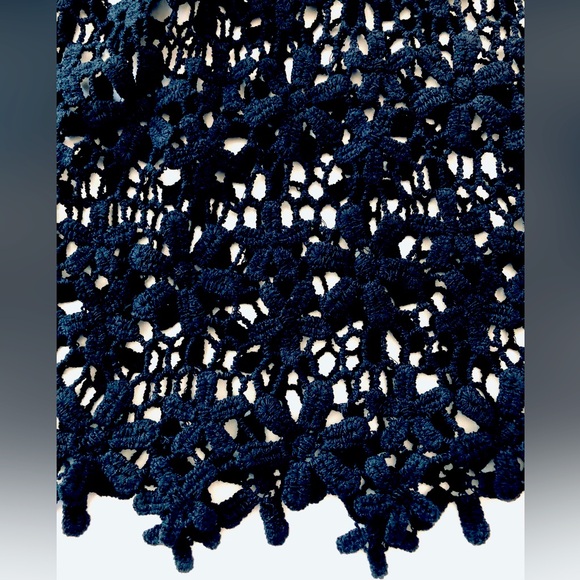 Boston Proper Elegant Black Crochet Lace top & chemise with tulle skirt size S - Picture 5 of 12